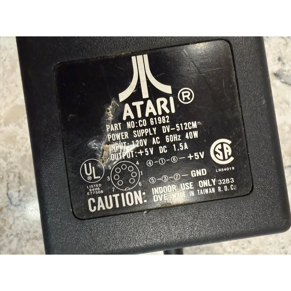 Official Genuine Atari 5V Power Supply Adapter Model Number CO61982